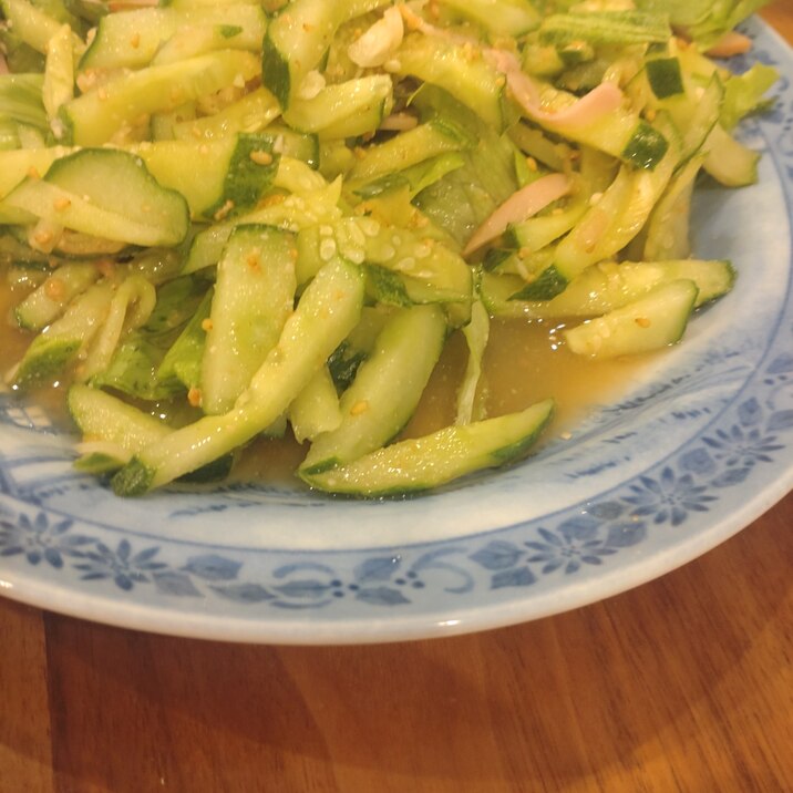 ミョウガを入れるだけで涼しい♡きゅうりとハムと